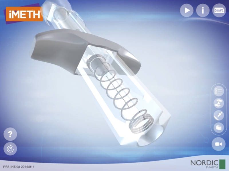 2 medical device presentation apps developed under a shared visual identity