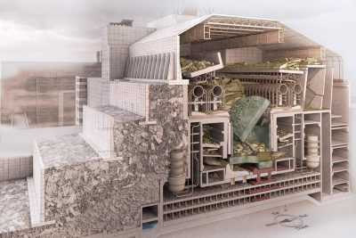 Science & Vie - cross-section of the Chernobyl nuclear reactor