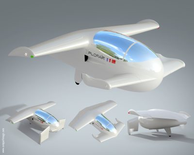 ACG Aviation. 3D rendering of an aircraft prototype.
