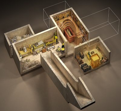Interior view of Tutankhamun's tomb