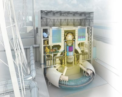 Cutaway of the Fukushima nuclear power plant