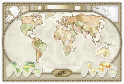 Antique-style world map, for H. Bauer.