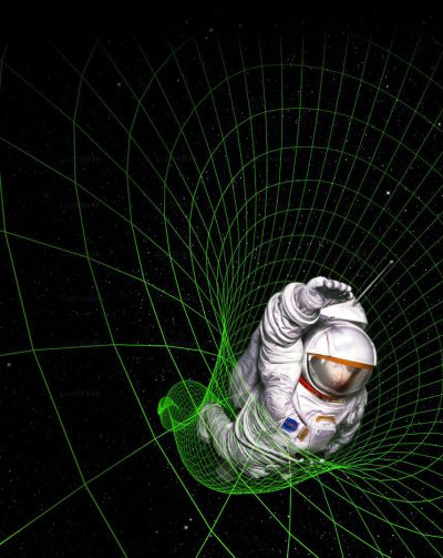 Pour La Science - Swimming through space, thanks to the curvature of spacetime.