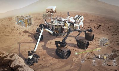 The Curiosity rover and some of its onboard instruments.