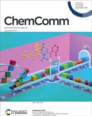 Couverture pour la magazine Chemical Communication ChemCom